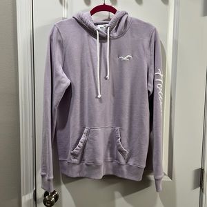 Light Preppy Purple Hollister Hoodie in size Large